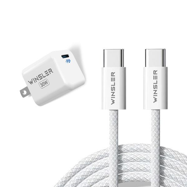 WINSLER Combo – GaN 30W 1C Mini Charger + 60W C to C Cable