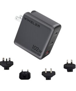 WINSLER 102W GaN Charger – Dual USB-C & USB-A (2C1A)
