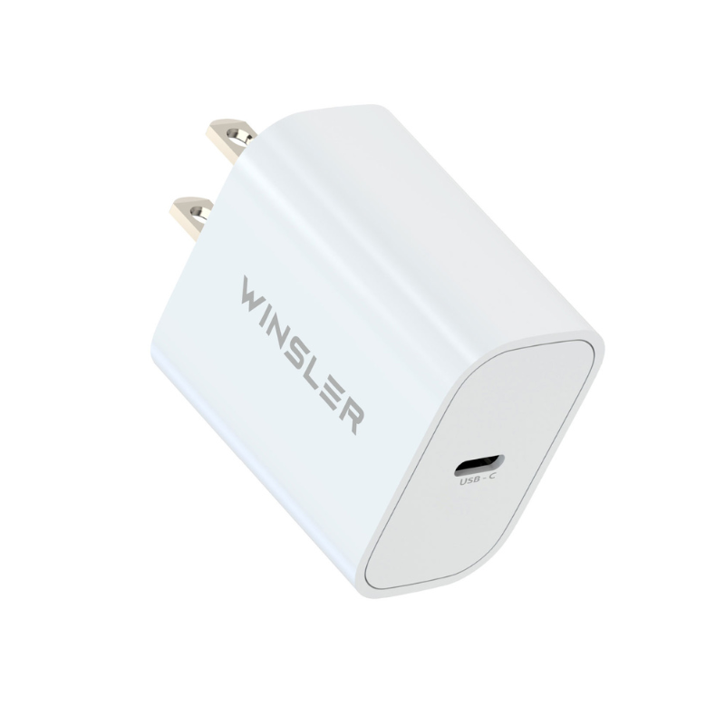 WINSLER 20W PD Fast Charger – 1-Port USB-C Adapter (2-Pack)