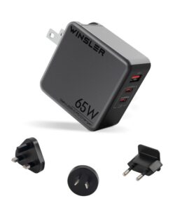 WINSLER 65W GaN Charger – Dual USB-C & USB-A (2C1A)