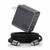 WINSLER GaN 102W 2C1A Charger + 100W Magnetic USB-C to USB-C Cable Combo